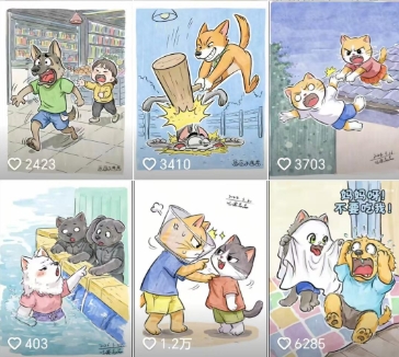 小气爱画画AI宠物绘画视频教学，用漫画记录治愈搞笑瞬间，精选独家分成