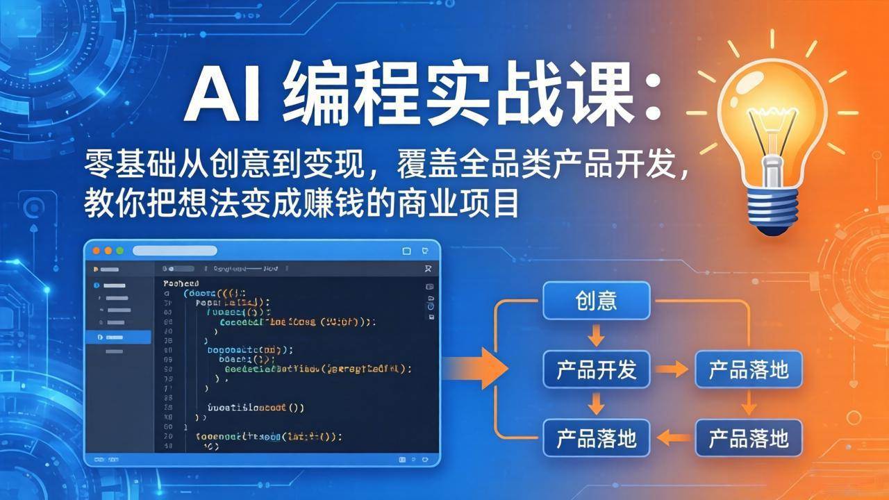 【21701】刘小排深海圈AI编程实战课-第三期-5月9更新：零基础从创意到变现，覆盖全品类产品开发，把想法变成赚钱项目