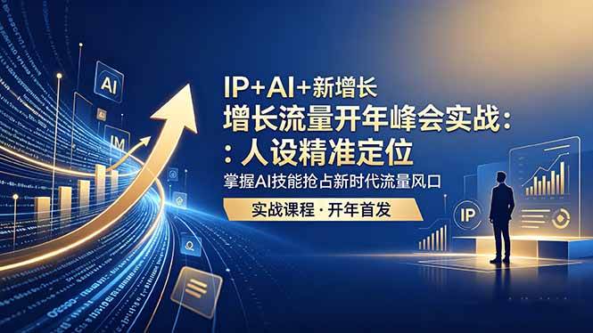 【21712】三把刀IP+AI+新增长 流量开年 峰会实战：人设精准定位 掌握AI技能抢占新时代流量风口