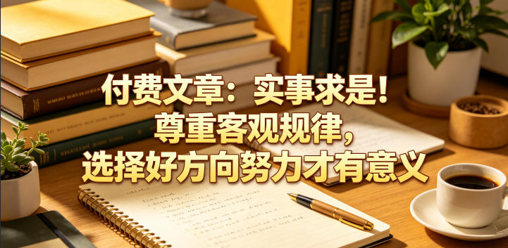【21799】付费文章：实事求是！尊重客观规律，选择好方向努力才有意义