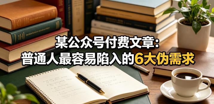 【21803】某公众号付费文章：普通人最容易陷入的6大伪需求