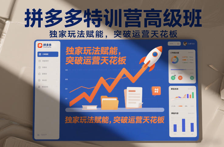 【21810】纪主任拼多多特训营高阶班，独家玩法赋能，突破运营天花板（更新26年6月08日）