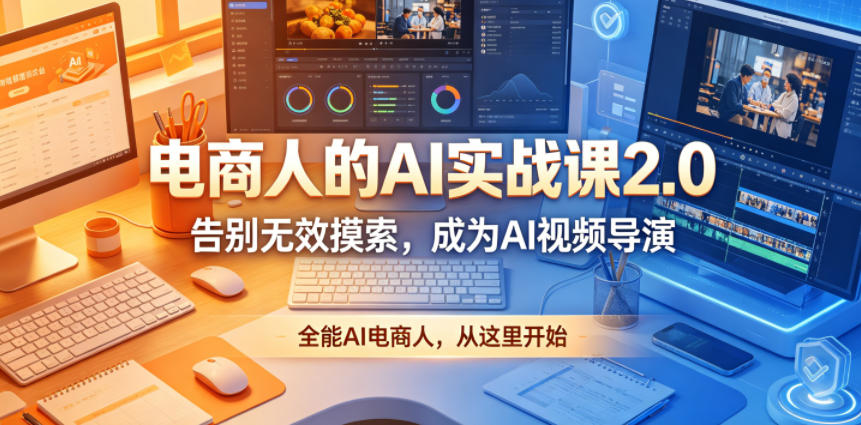 【21812】无羁电商人的AI实战课2.0，告别无效摸索，成为AI视频导演，全能AI电商人，从这里开始