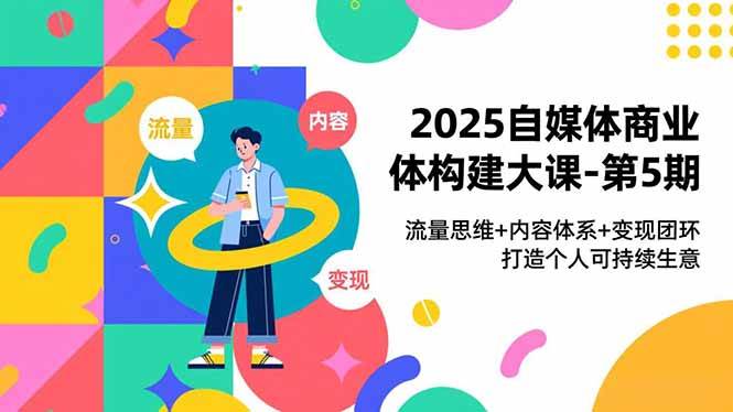 【20858】安先生2025自媒体商业体构建大课-第5期，流量思维+内容体系+变现闭环，打造个人可持续生意