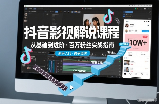 【20878】秀才探影抖音百万粉丝影视解说课程，基础到进阶课，适合新手和进阶学习