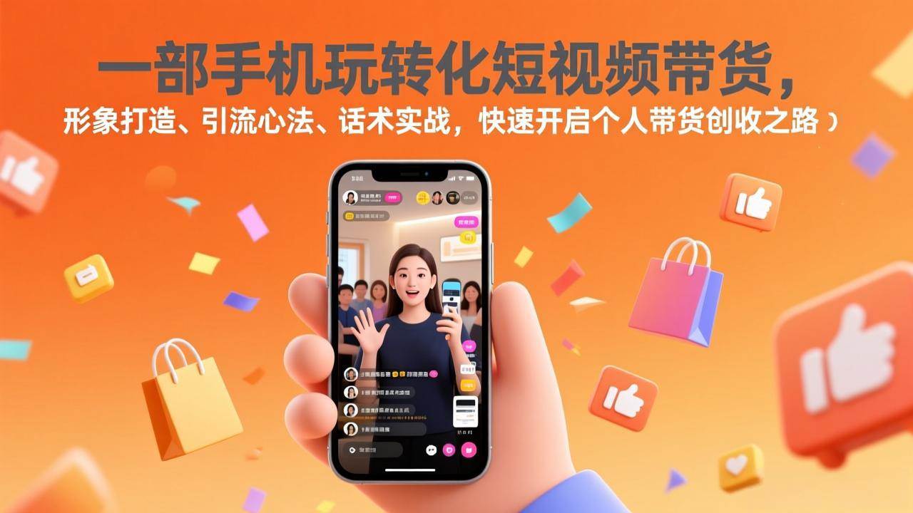周姐一部手机玩转化短视频带货，形象打造、引流心法、话术实战，快速开启个人带货创收之路