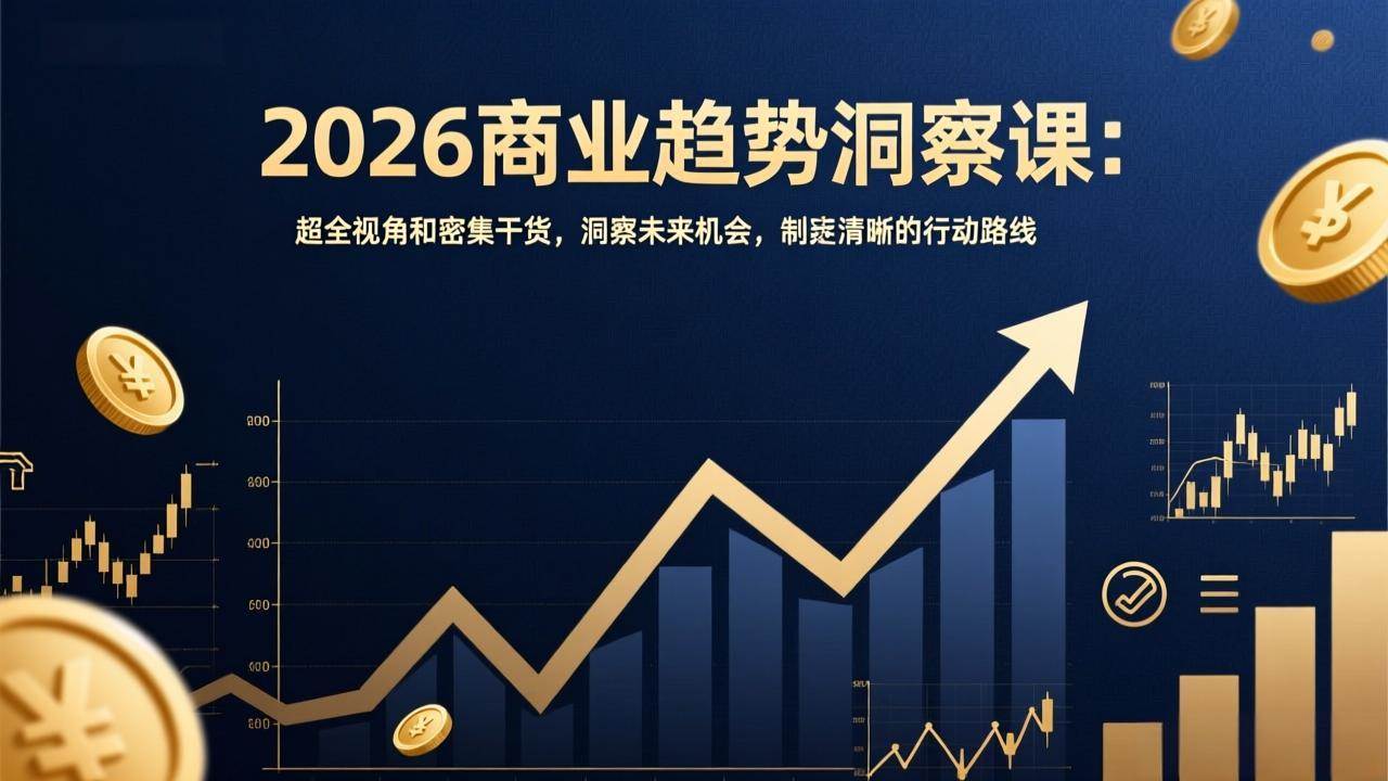 山顶会波波见面会12小时2026商业趋势洞察课：超全视角和密集干货，洞察未来机会，制定清晰的行动路线