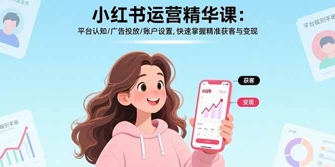 李科老师小红书运营精华课-更新：平台认知/广告投放/账户设置,快速掌握精准获客与变现