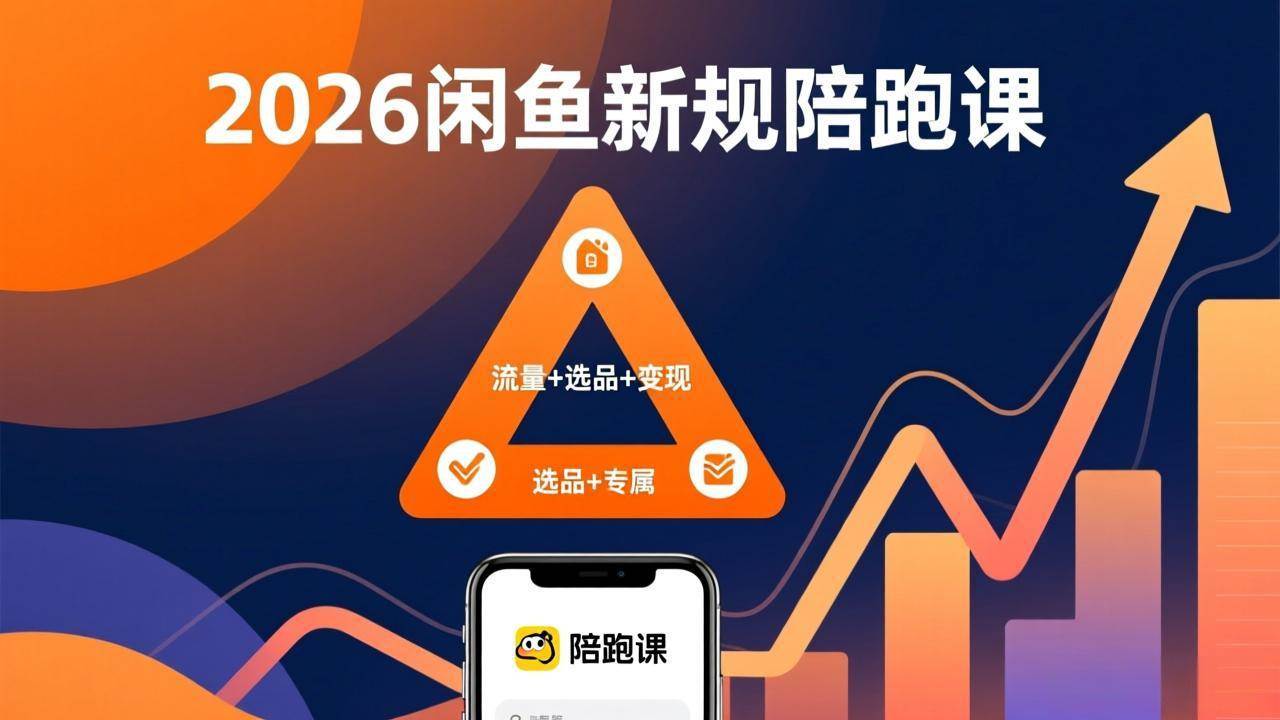【21407】后浪2026闲鱼高阶陪跑课全新上线，带你吃透新规玩转选品流量，从零搭建稳定变现盈利体系